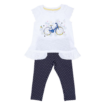 Toddler Daisy Bike Set With Leggings